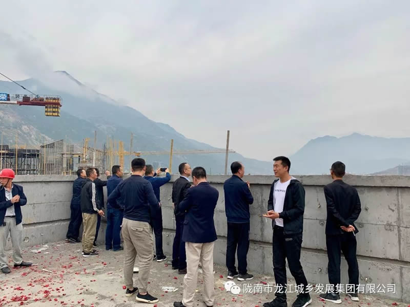 匠心傾注、喜封金頂——龍江?雙子座商住小區(qū)主體順利封頂