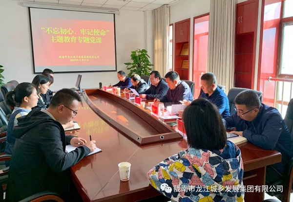 市龍江集團開展“不忘初心、牢記使命”主題教育專題黨課